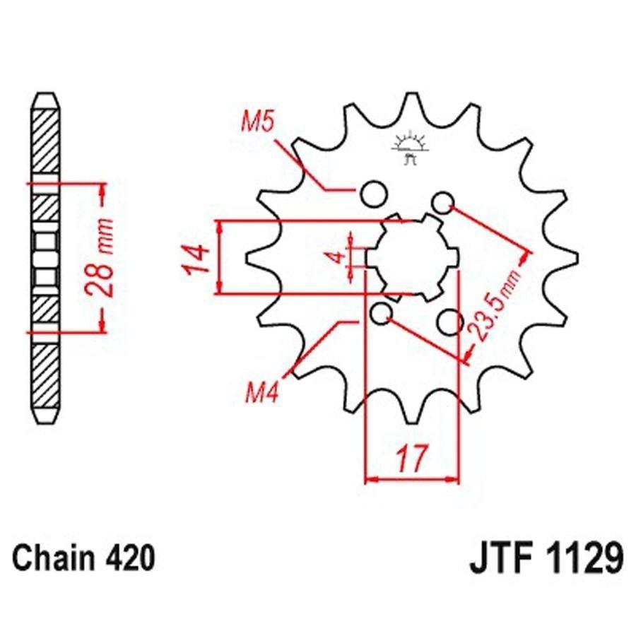 PIÑON JT 1129 13T 420