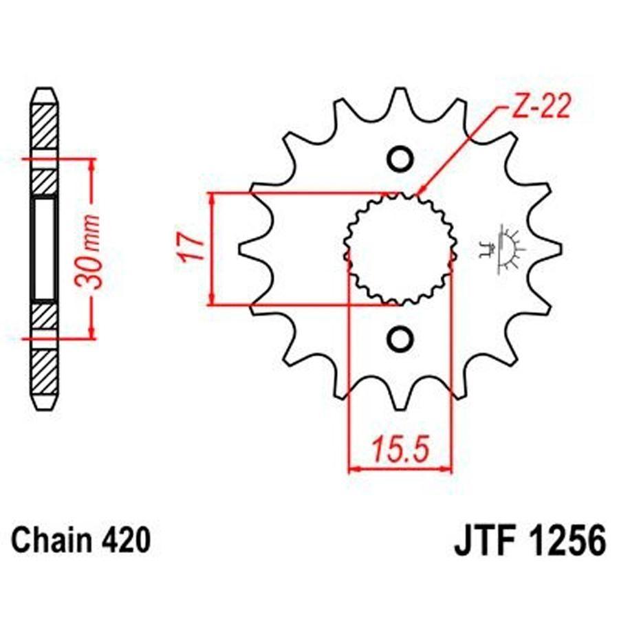 PIÑON JT 1256 14T 420