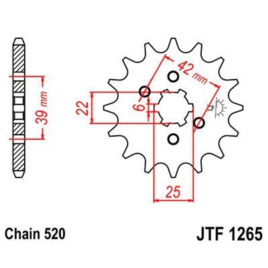PIÑON JT 1265 14T 520