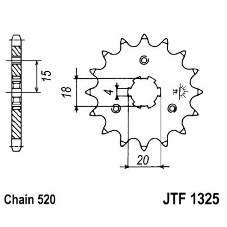 PIÑON JT 1325 11T 520