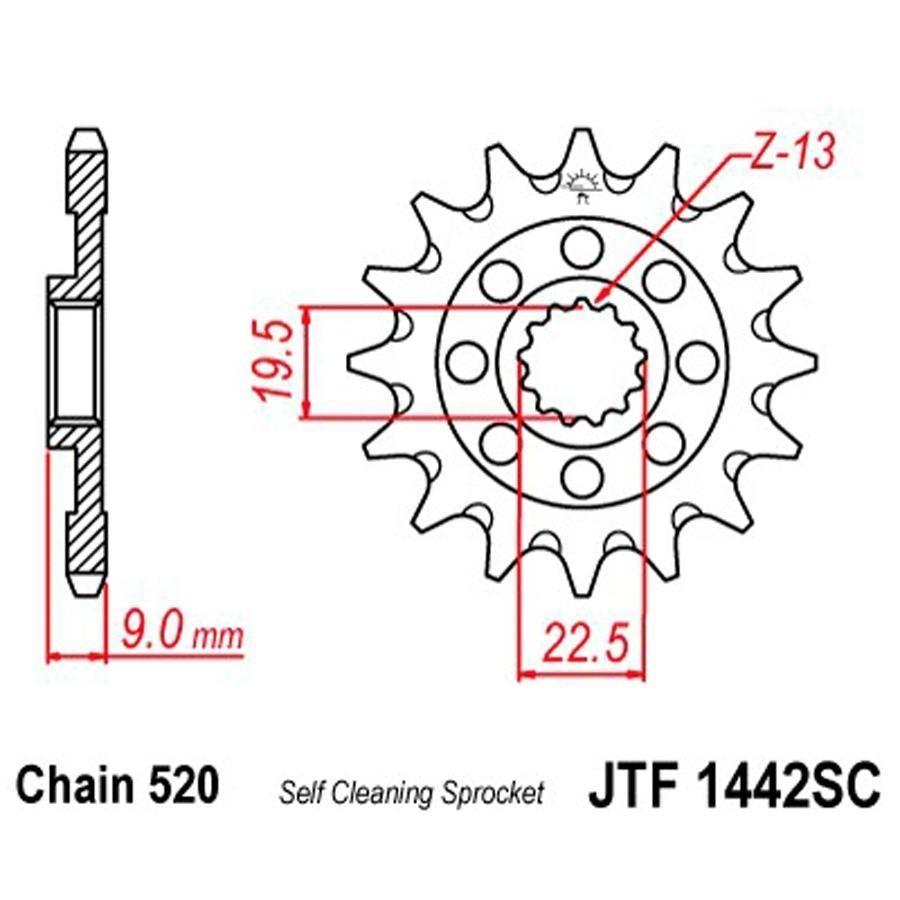 PIÑON JT 1442SC 13T 520