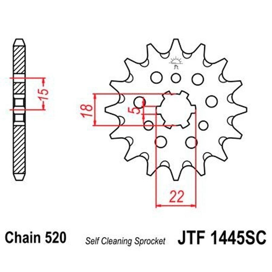 PIÑON JT 1445SC 12T 520