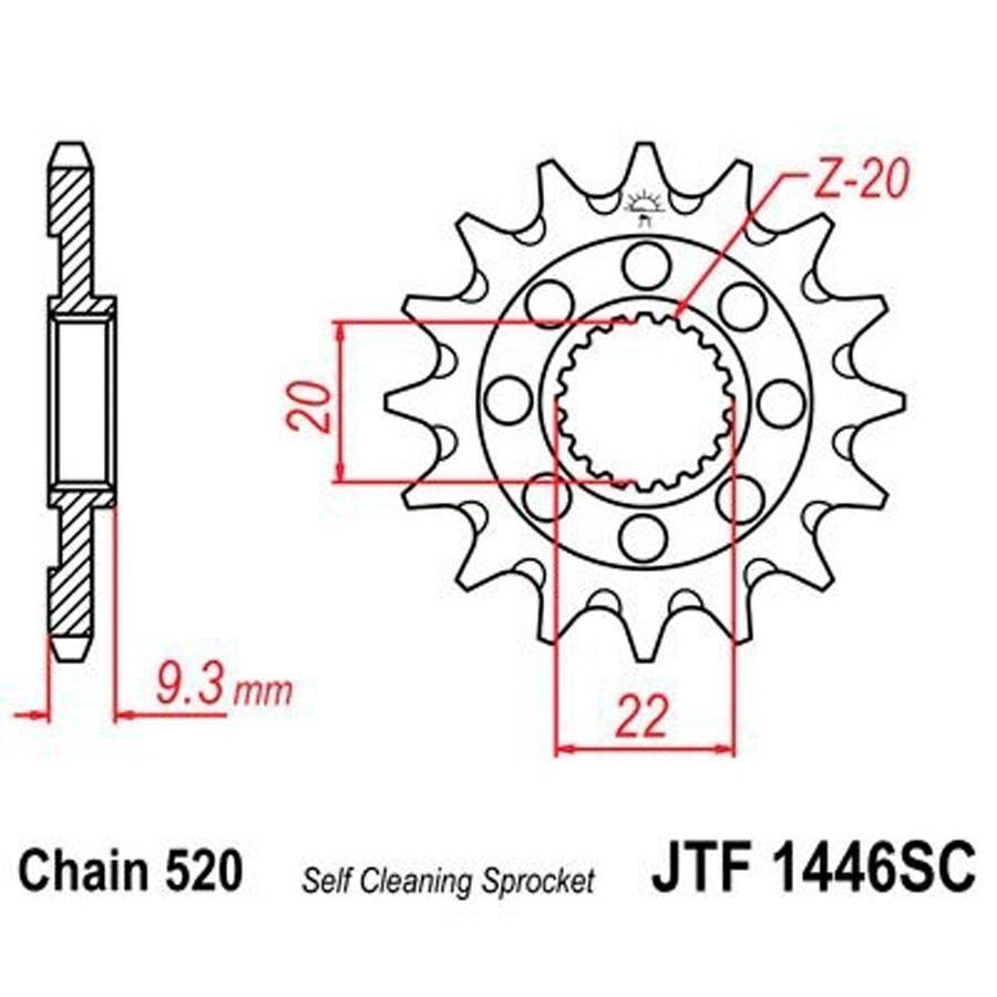 PIÑON JT 1446SC 13T 520