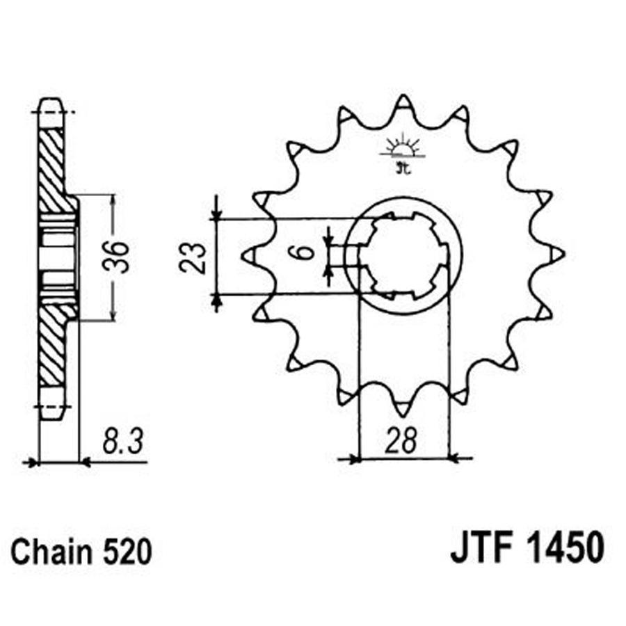 PIÑON JT 1450 13T 520