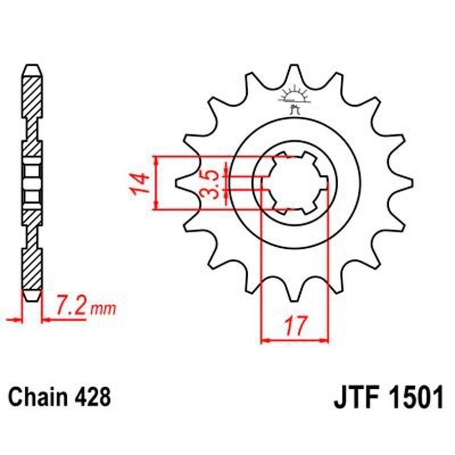 PIÑON JT 1501 13T 428
