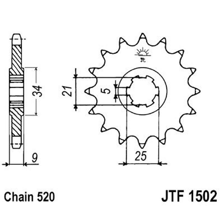 PIÑON JT 1502 13T 520