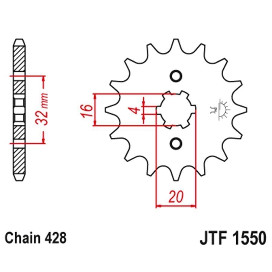 PIÑON JT F1550 15T 428