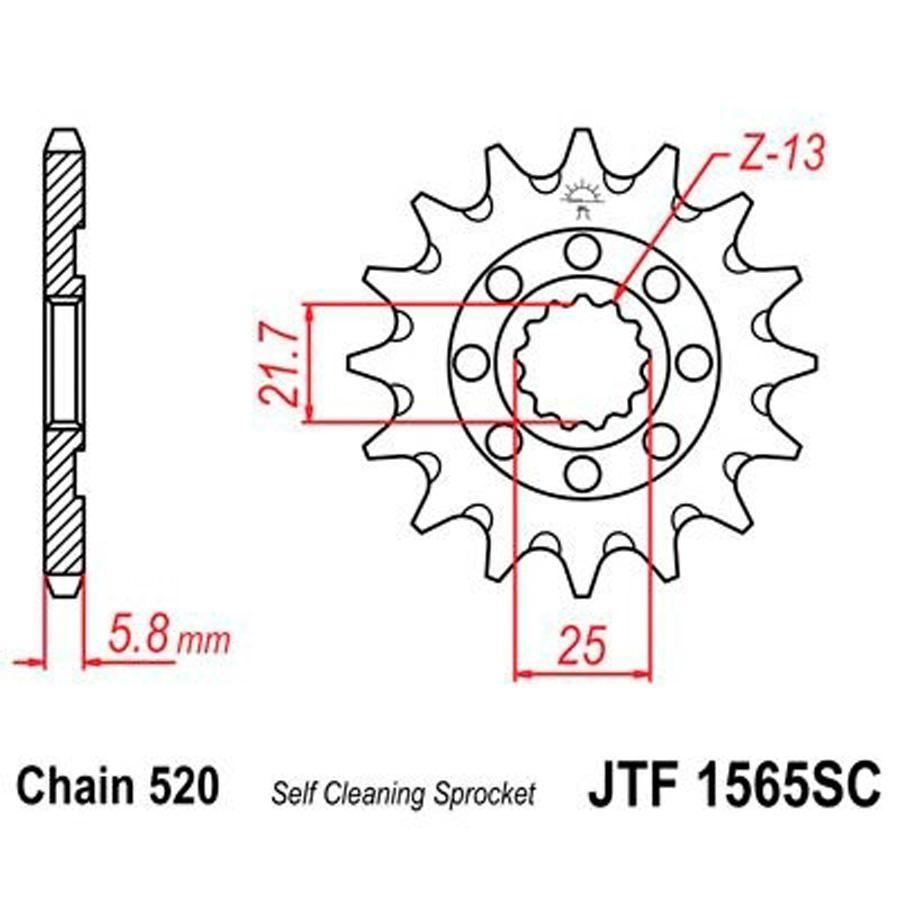 PIÑON JT 1565SC 13T 520
