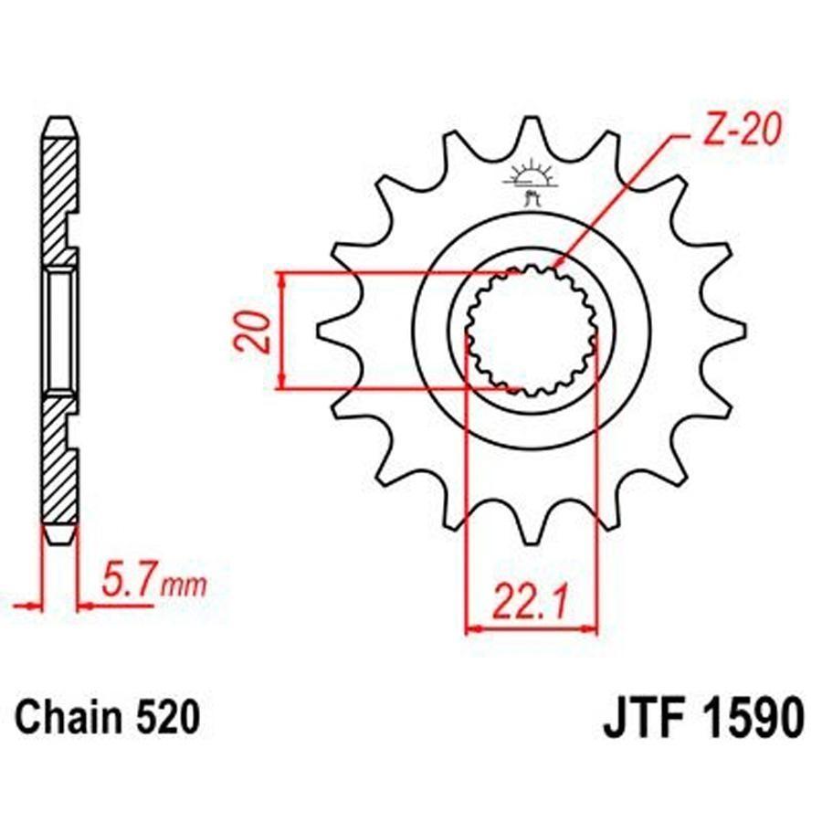 PIÑON JT 1590 12T 520