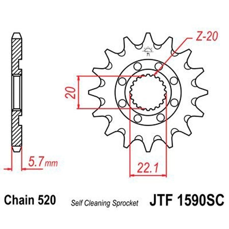 PIÑON JT 1590SC 13T 520