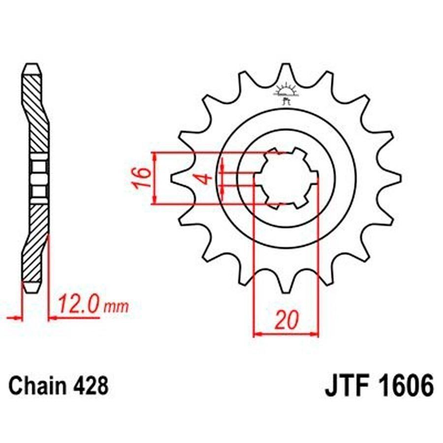 PIÑON JT 1606 14T 428