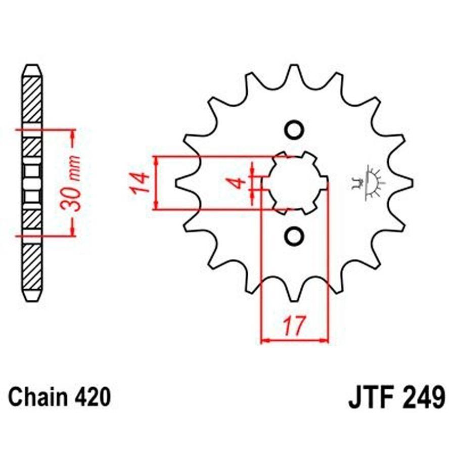 PIÑON JT 249 15T 420