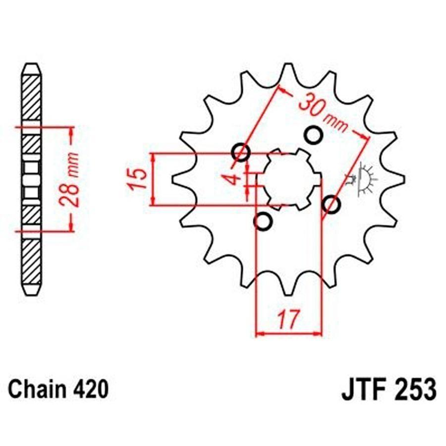 PIÑON JT 253 14T 420