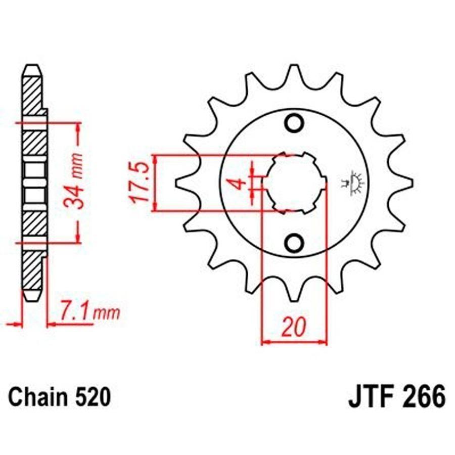 PIÑON JT 266 14T 520