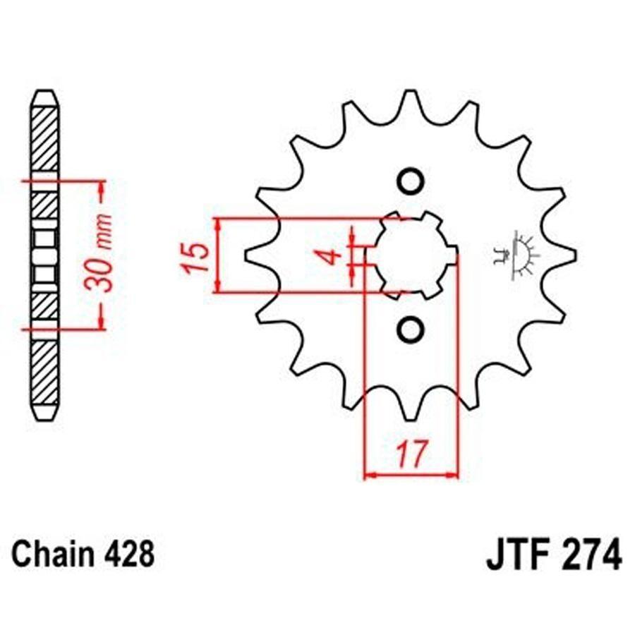PIÑON JT 274 15T 428