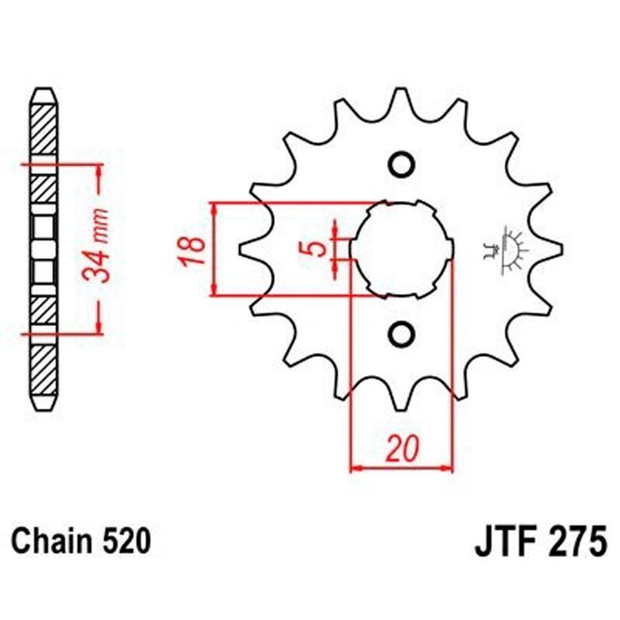 PIÑON JT 275 15T 520