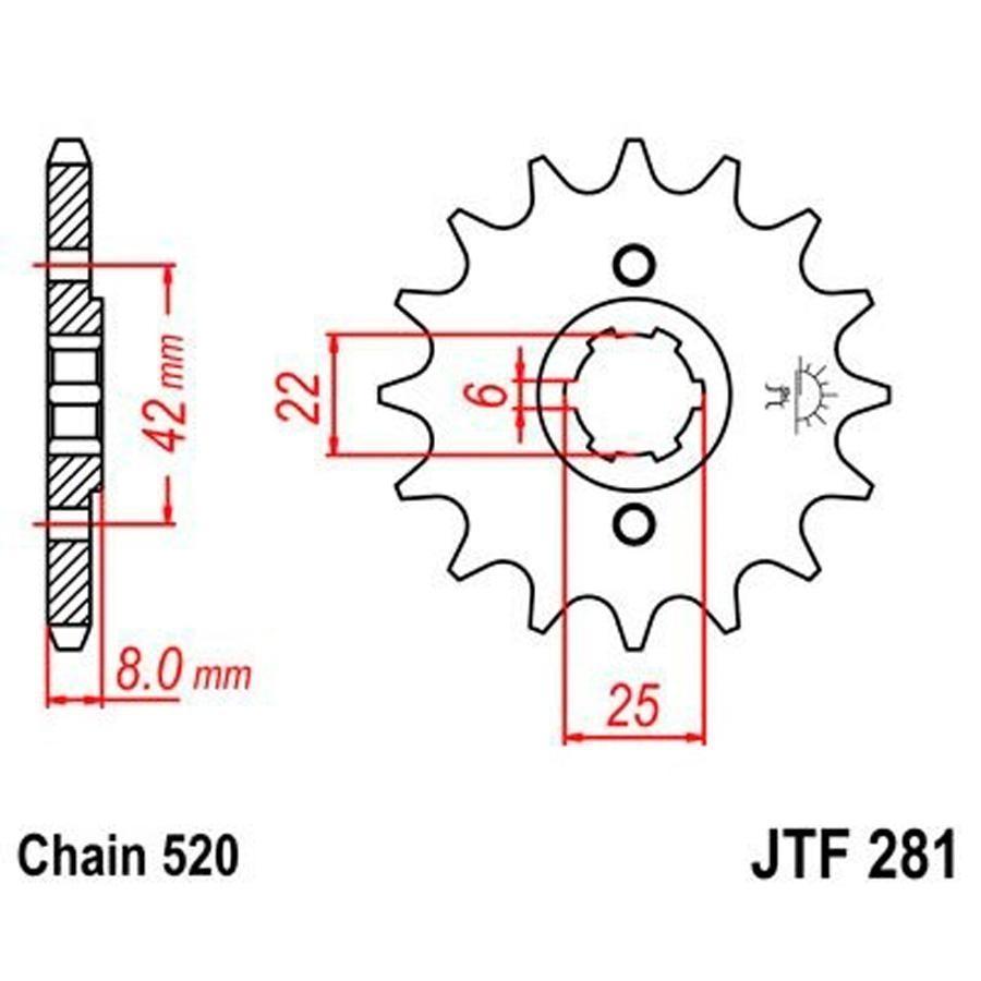 PIÑON JT 281 15T 520
