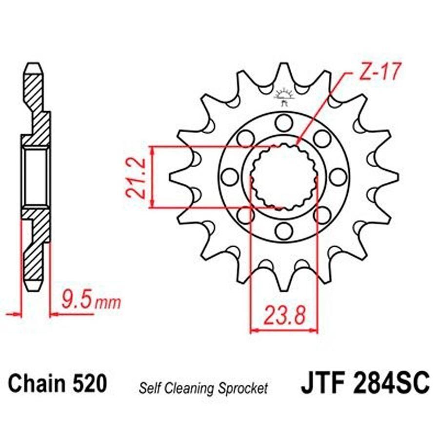 PIÑON JT 284SC 14T 520