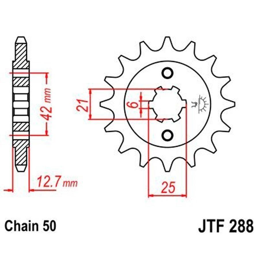 PIÑON JT 288 18T 530