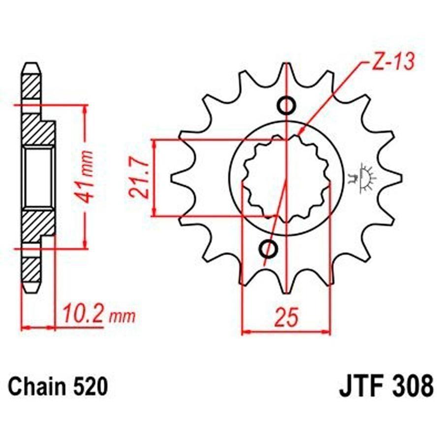 PIÑON JT 308 14T 520