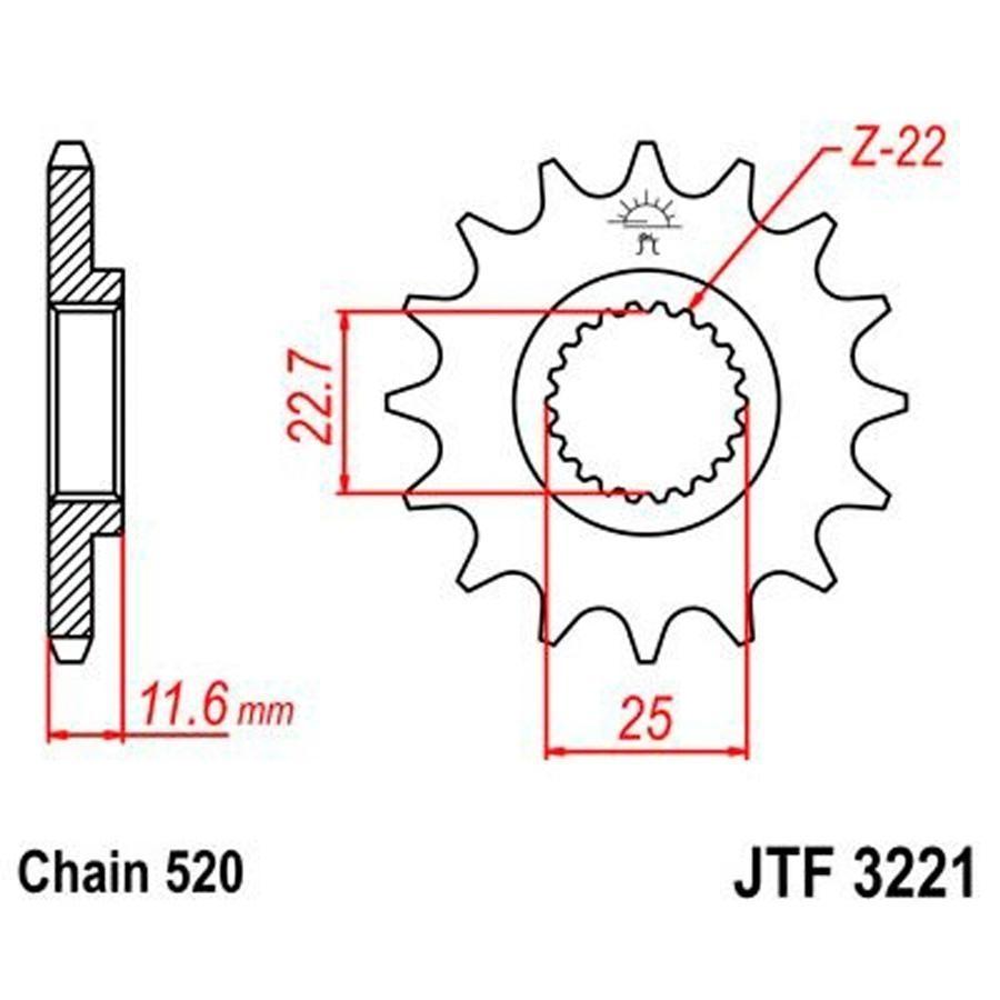 PIÑON JT 3221 12T 520