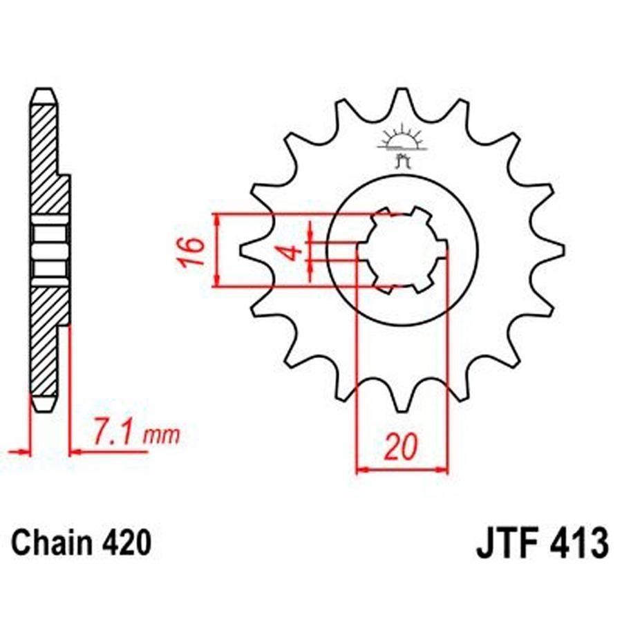 PIÑON JT 413 14T 420