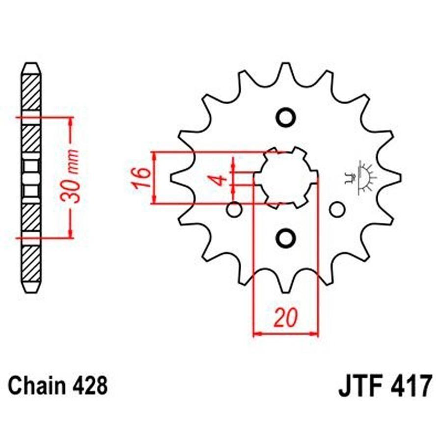 PIÑON JT 417 14T 428