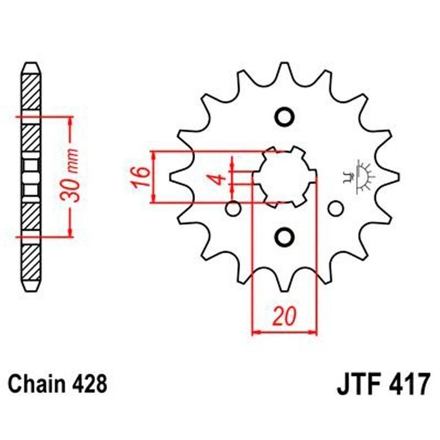 PIÑON JT 417 16T 428