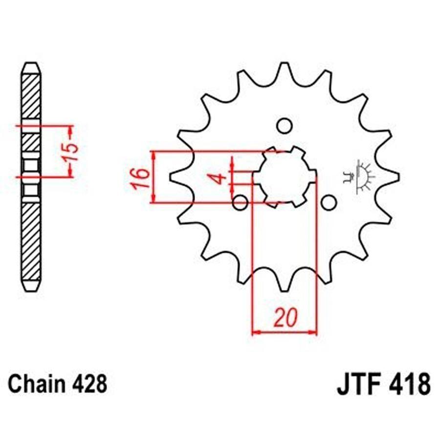 PIÑON JT 418 14T 428