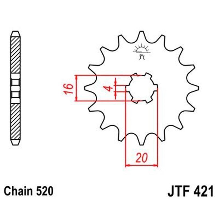 PIÑON JT 421 11T 520
