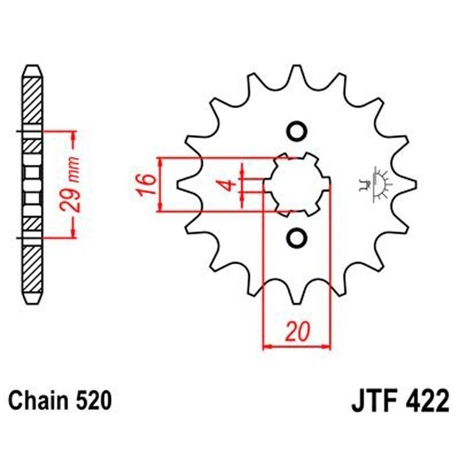 PIÑON JT 422 12T 520