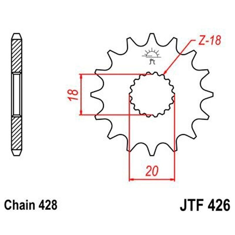 PIÑON JT 426 15T 428