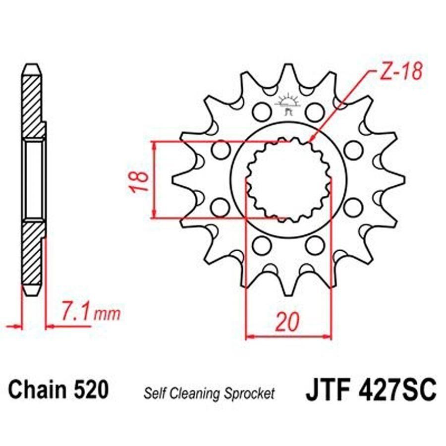 PIÑON JT 427SC 12T 520