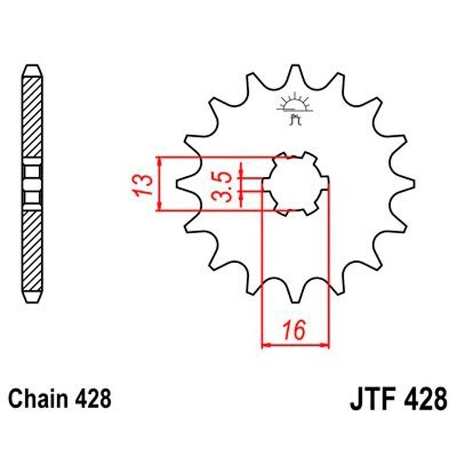 PIÑON JT 428 15T 428