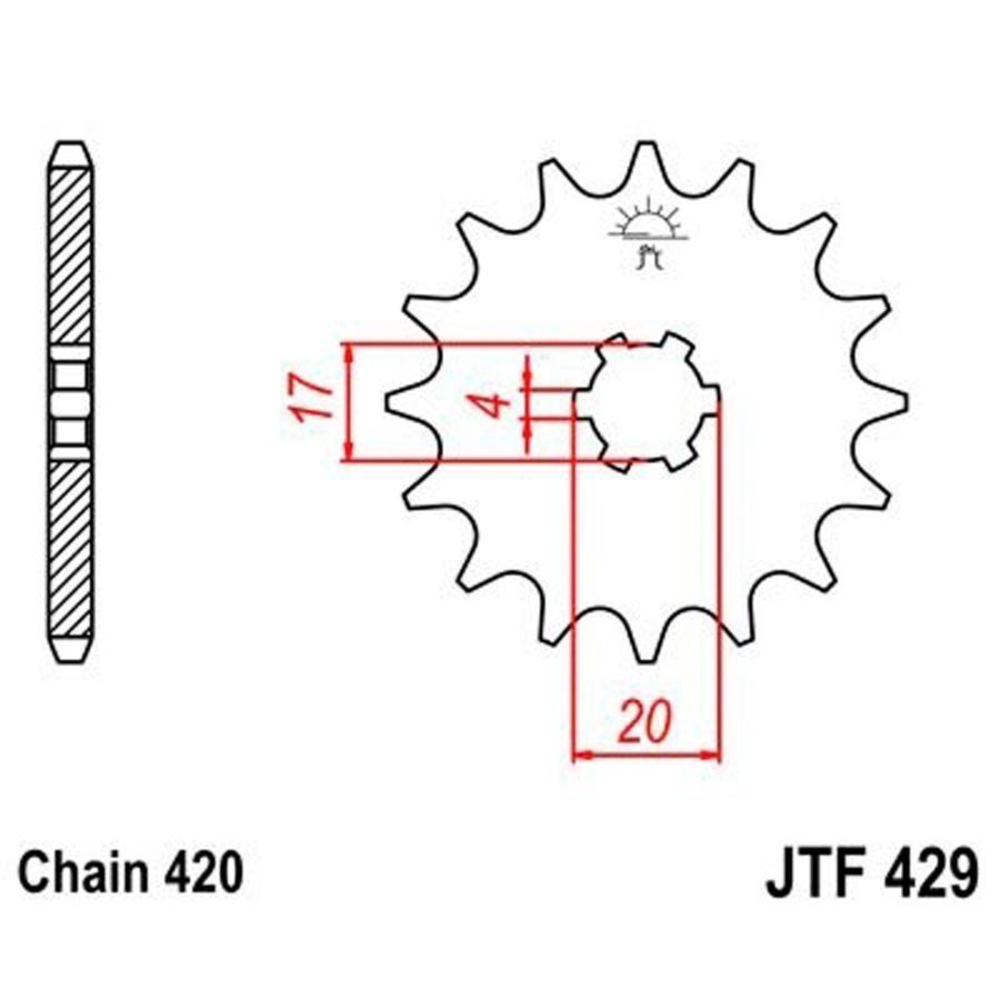 PIÑON JT 429 12T 420