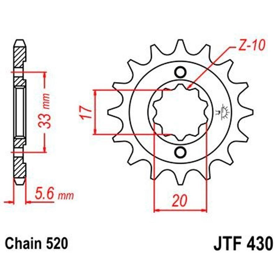 PIÑON JT 430 13T 520