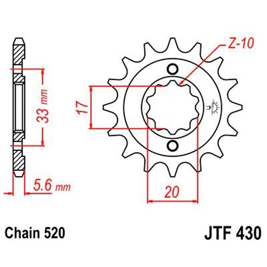 PIÑON JT 430 14T 520