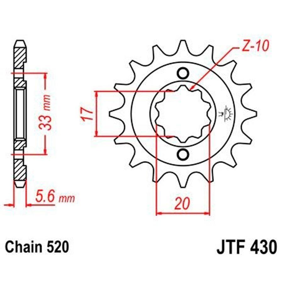 PIÑON JT 430 15T 520