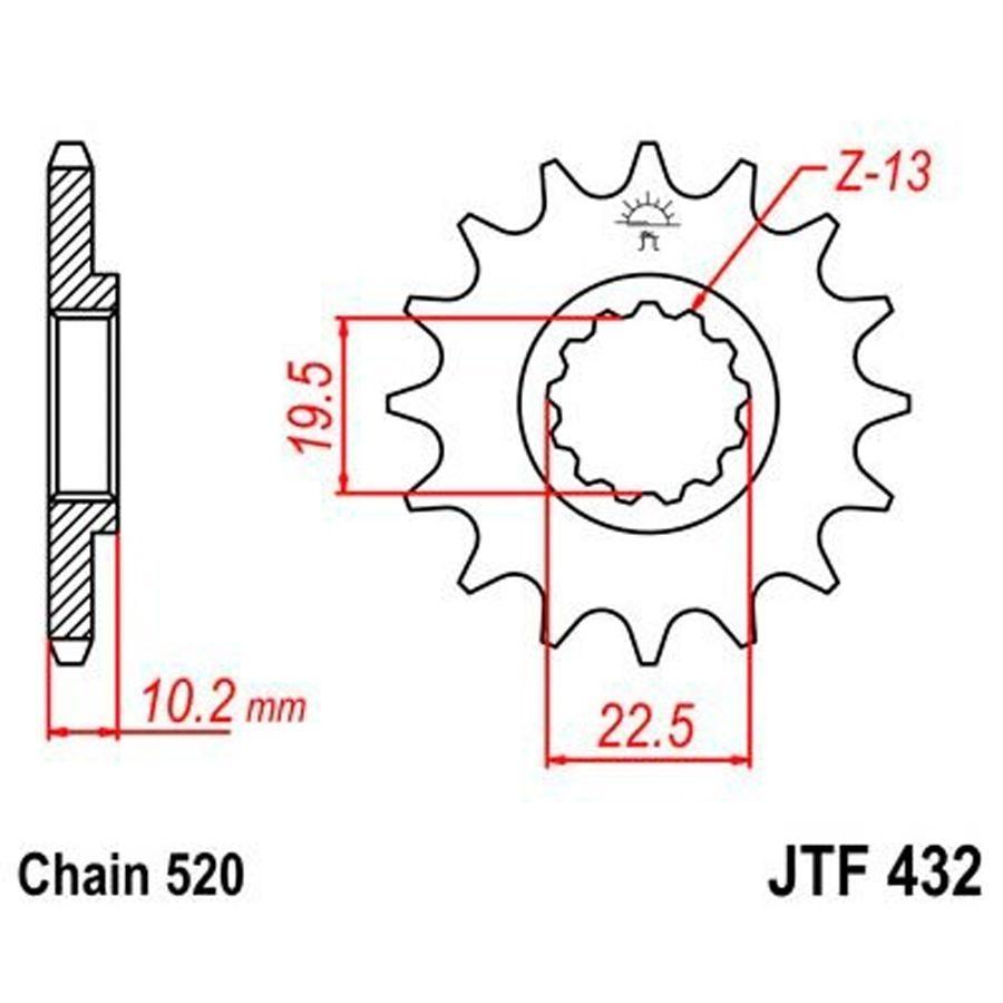 PIÑON JT 432 12T 520