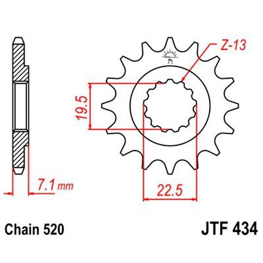 PIÑON JT 434 14T 520