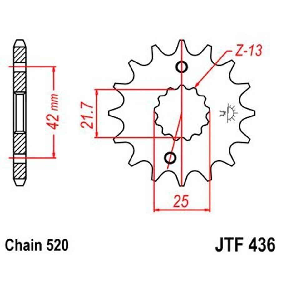 PIÑON JT 436 14T 520