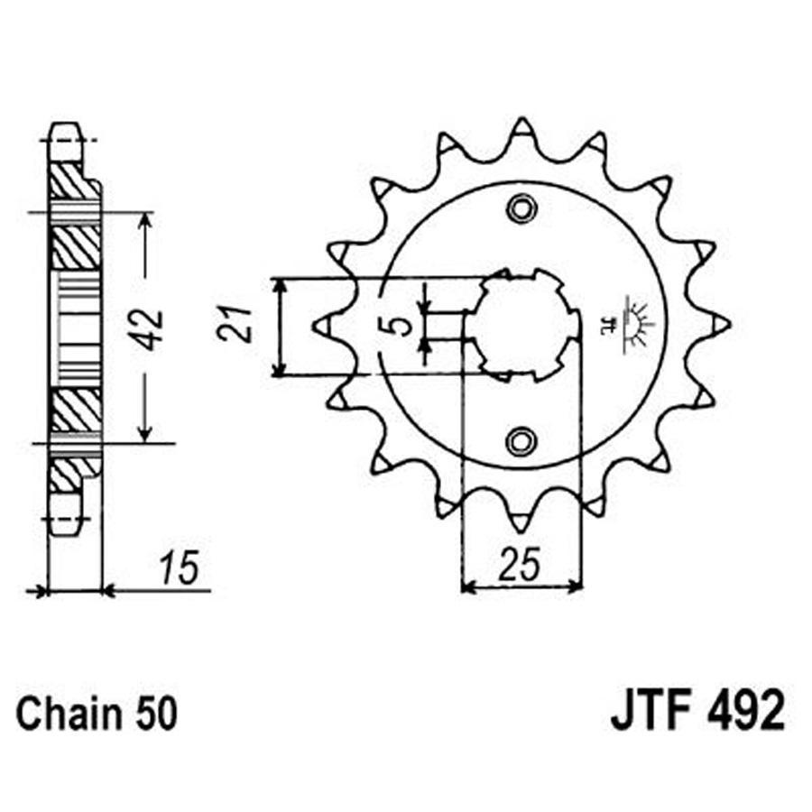 PIÑON JT 492 15T 530