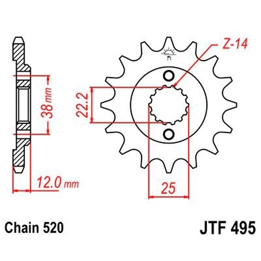 PIÑON JT 495 15T 520