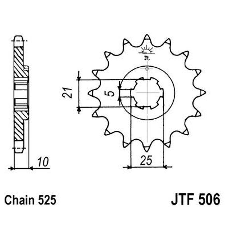 PIÑON JT 506 14T 525