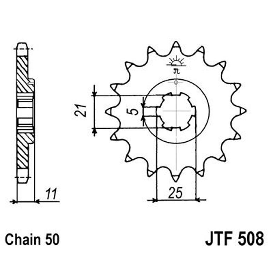 PIÑON JT 508 14T 530