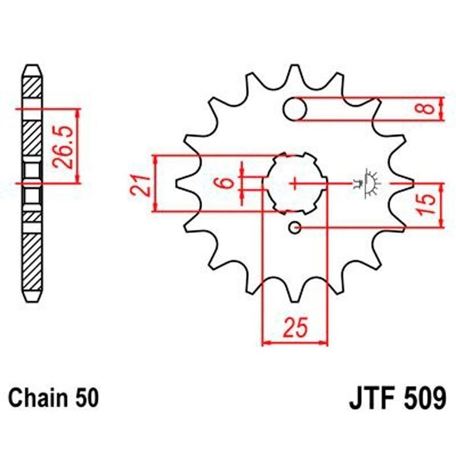 PIÑON JT 509 15T 530