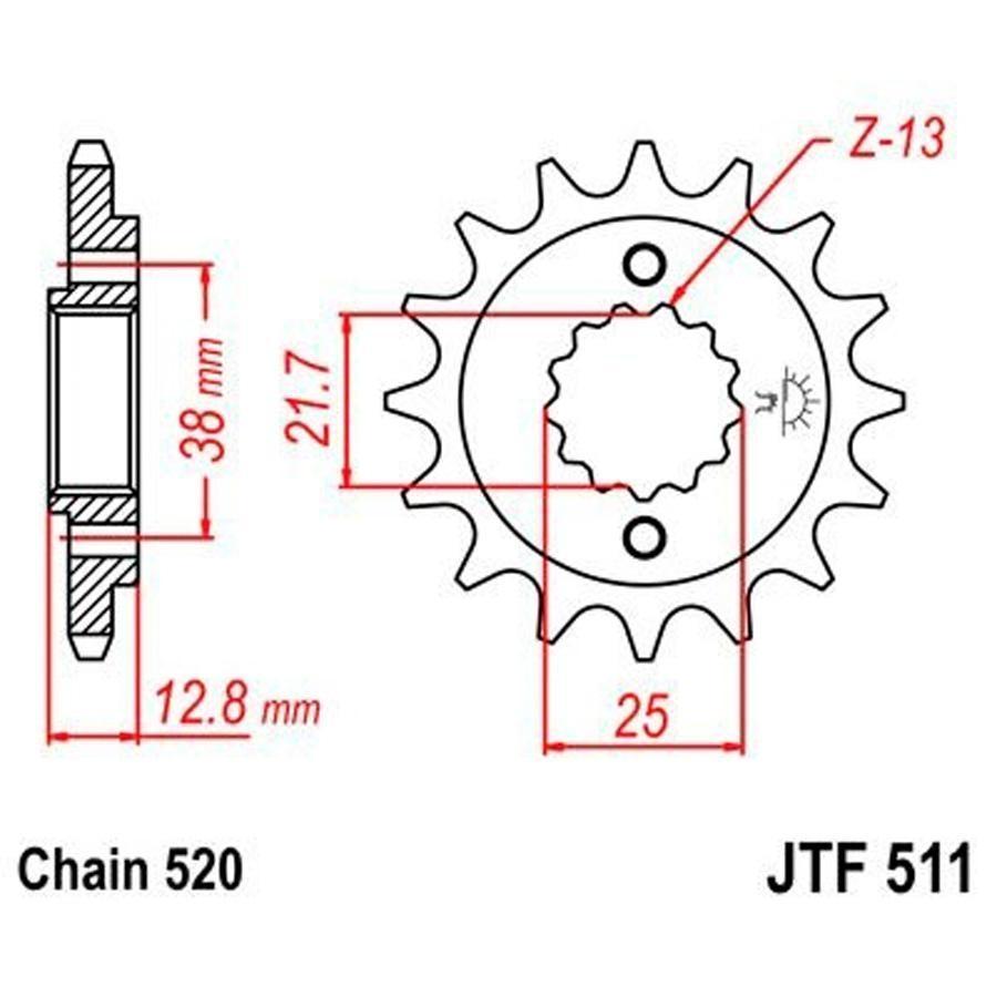 PIÑON JT 511 14T 520