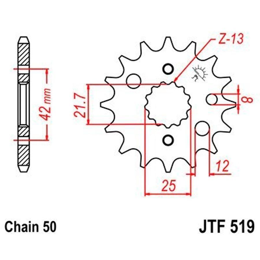 PIÑON JT 519 17T 530