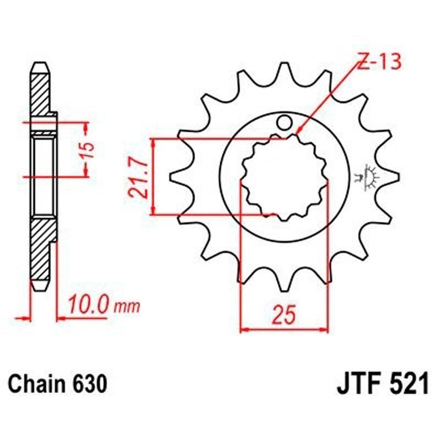 PIÑON JT 521 15T 630