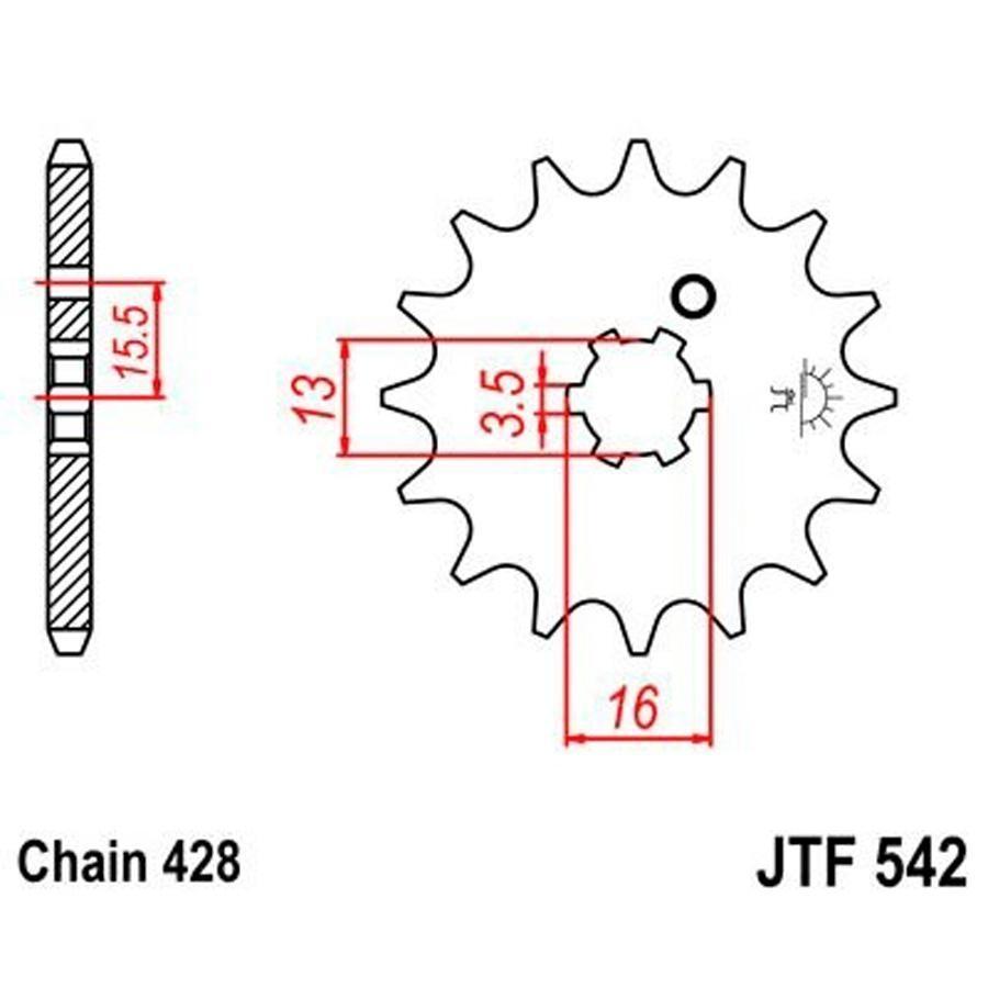 PIÑON JT 542 13T 428